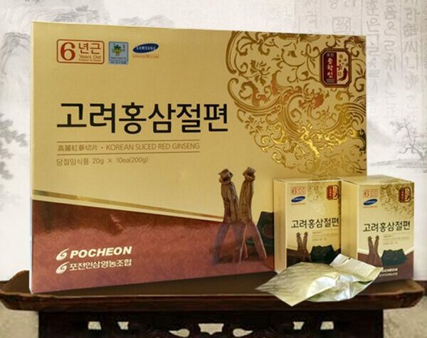 Hồng sâm Hàn Quốc thái lát tẩm mật ong Pocheon